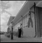 Pranksters hang scarecrow 